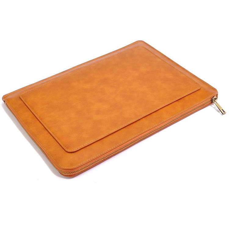 Factory 13 Inches Zippered Laptop Cover Laptop Sleeve Leather