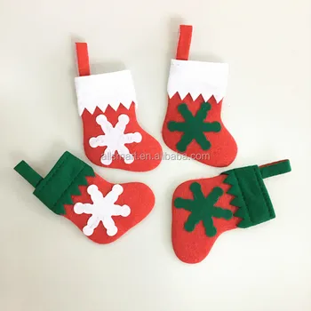 home merry christmas holder gift white gold red snowflake mini stocking hanging decorations - Small Christmas Stocking Decorations home merry christmas holder gift white gold red snowflake mini stocking hanging decorations - Small Christmas Stocking Decorations