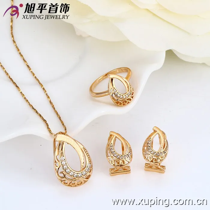 62976 Xuping Fashion China Wholesale 18k Charming Glass Gold Jewelry ...