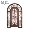 Australian Type Cheap Strong Cast Iron BBQ Door Wrought Iron Entrance Door with Glass