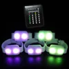 Silicone 15 colors 8 zones RGB Change Colors Flashing Programmable Remote Controlled LED Bracelet Wristband for nightclub