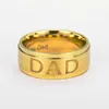 Factory latest custom popular design engraving dad stainless steel ring