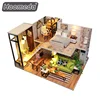 Eco friendly diy toy furniture set Nordic style 1:24 scale miniature wooden toy doll house
