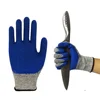 HPPE Knitted Latex Palm Coating Anti Oil Cut Resistant for Construction Workers Safety Working