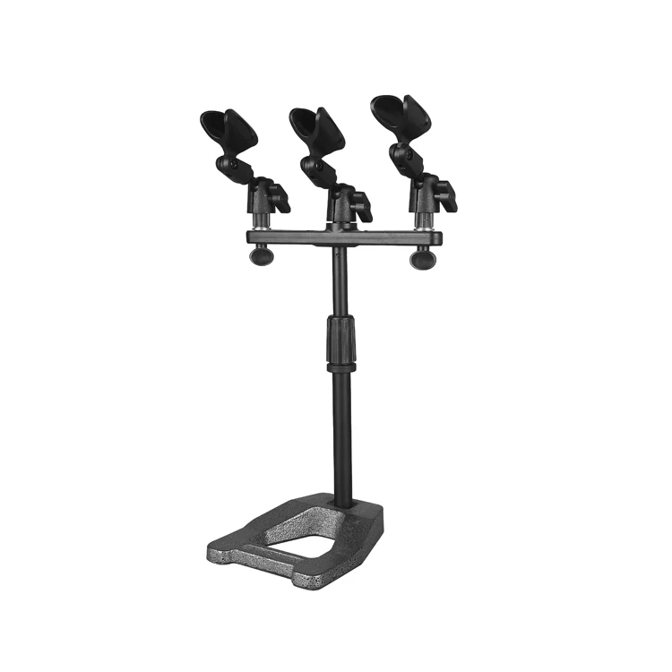 Fashion Adjustable Triple Head Microphone Holder Multiple Buy