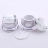15ml 30ml Unique Acrylic Cosmetic Cream Jar in Diamond Shape for Cosmetics