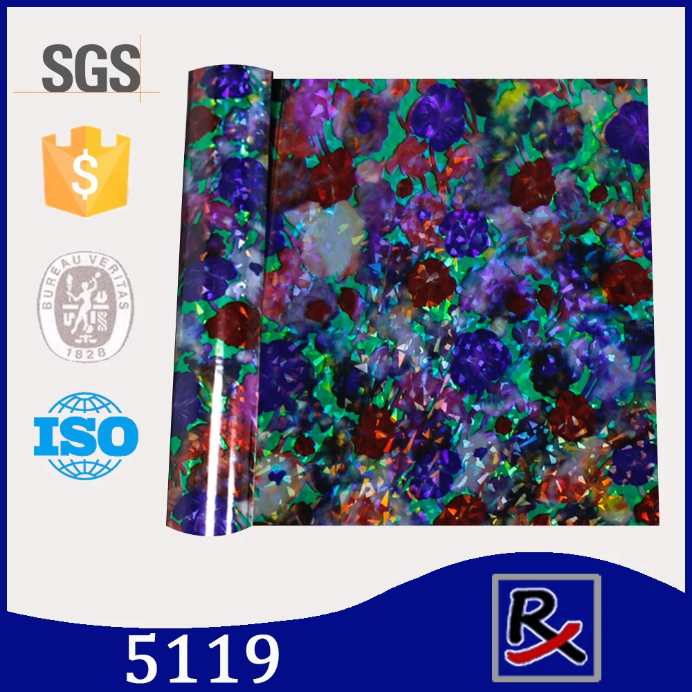 5119 Holographic Fabric & Leather Heat Transfer Paper For Luxury