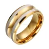 Wedding Band Blush Finished Edge Shiny Concave Gold Ring Designs For Men