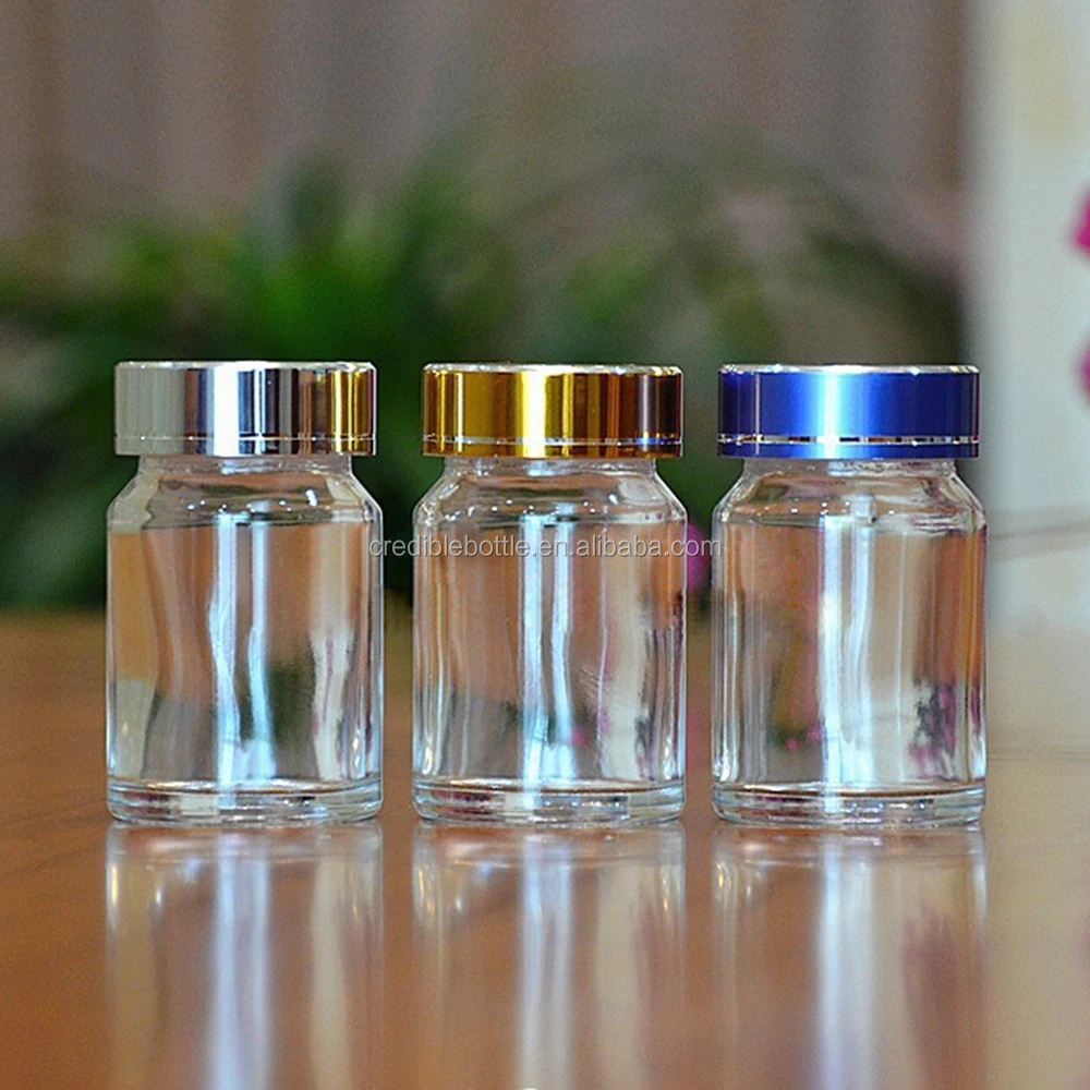 Hot Sale 50ml Small Glass Medication Bottles With Aluminous Cap Buy
