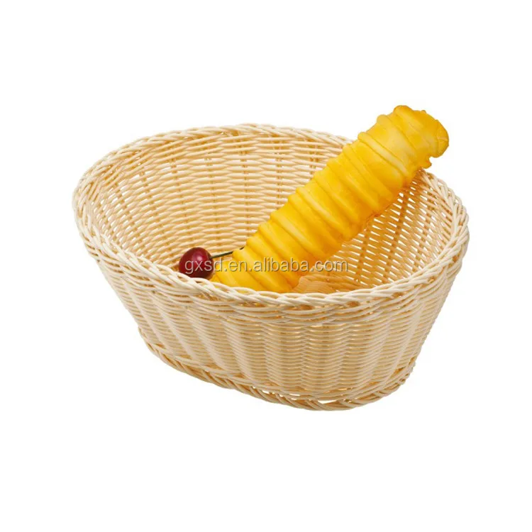 New Bulk Cheap Food Display Baskets Hand Woven Unique Wicker Baskets