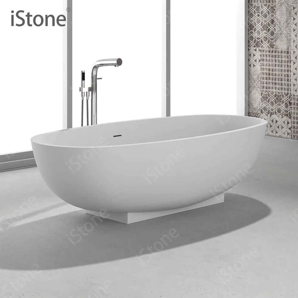 Solid Surface Composite Stone Freestanding Bathtub Classic Design