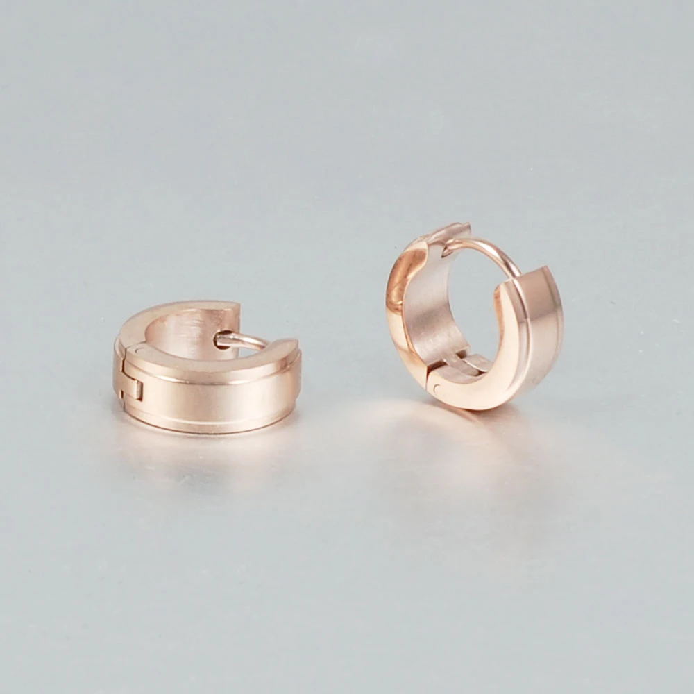 Inox Fashion Design Magnetic Self Piercing Hoop Small Gold Earrings ...