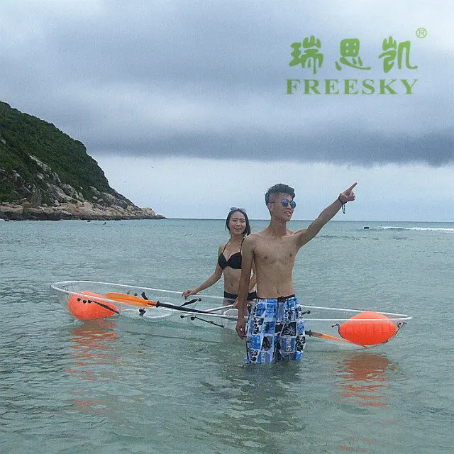 cheap canoe transparent kayak for 2 person