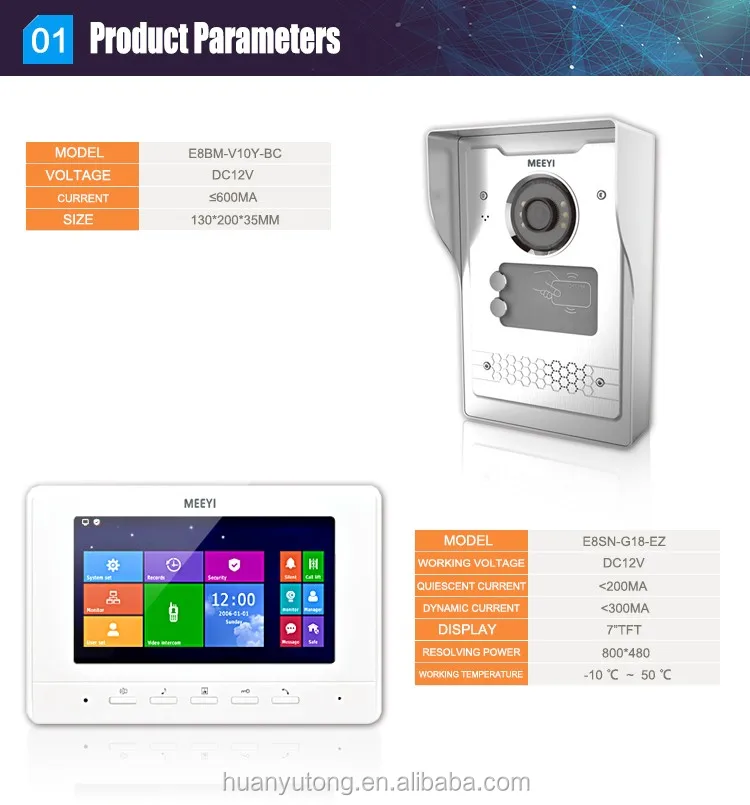 Cheap 8 Apartments Video System With Smart Home Applications