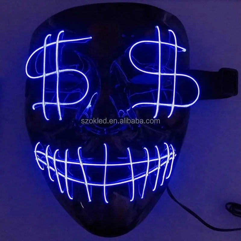 Led mask. Светодиодная маска. Светящиеся маски. Светодиодная маска на Хэллоуин. Неоновая маска.