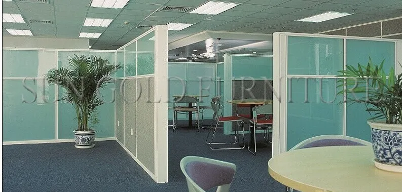 Modern Aluminium Above Half Height Glass Partition For Corporate Office Cabin Sz Ws677 View Glass Partition Sun Gold Product Details From Foshan