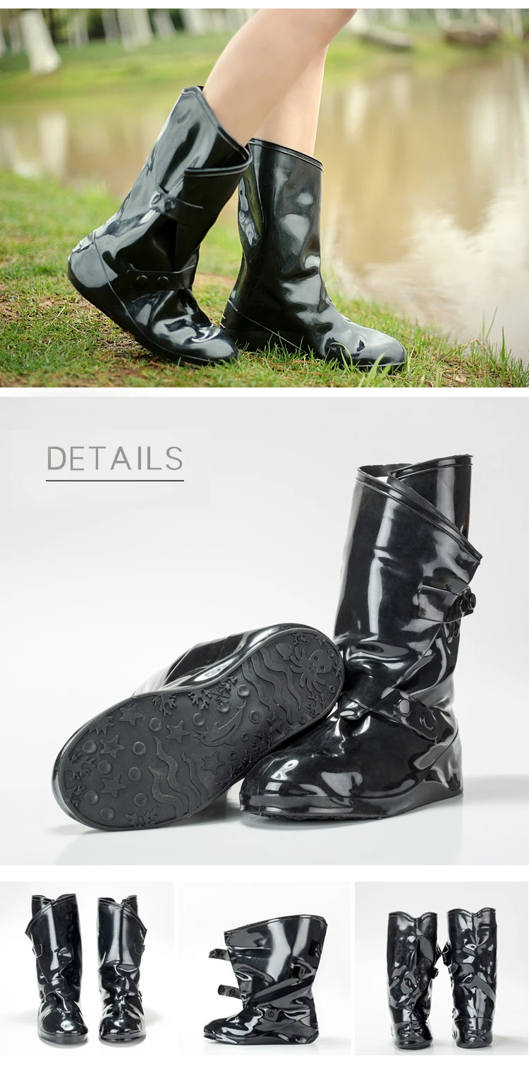 Custom logo PVC waterproof shoes cover boots rain covers