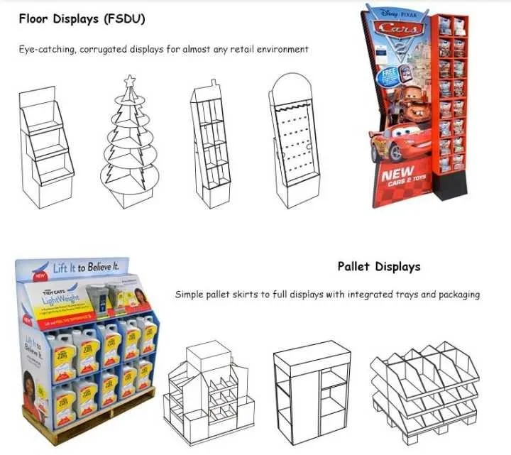Floor Standing Corrugated Cardboard Display Shelf Buy Promotional