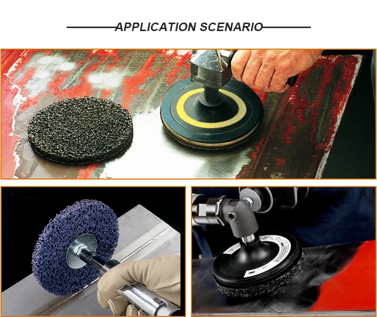 115mm 4.5 Inch Blue Clean Strip Disc For Grinder Working Paint Removing