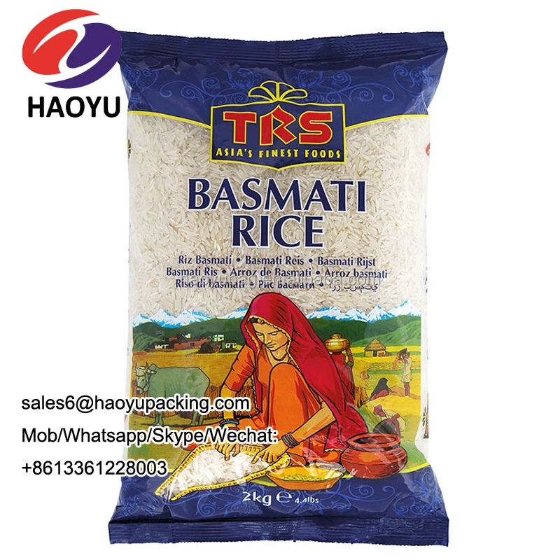 Fin / Lap Back Seal Pouch / Basmati Rice Bag 2kg / Nylon Bag For Rice ...