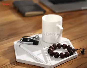 Concrete Desk Organiser Phone Stand White Tidy Mobile Concrete Desk Organiser Phone Stand White Tidy