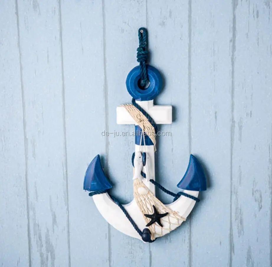 Handmade Wooden Hanging Anchor Decoration Buy Anchor Decoration,Wood