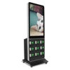 Digital Free Ads Software Totem 43" Indoor Floor Standing LCD Advertising Display With Phone Charging Function