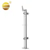 2017 outside & inside stainless steel and frameless glass railing/ terrace handrail post/ staircase guardrail balustrade