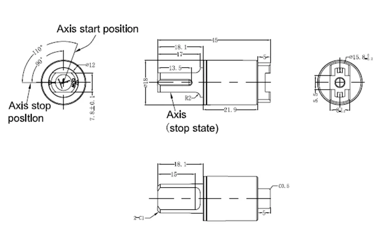 Soft Close Drawer Damper Rotary Dampers for Peir Furniture