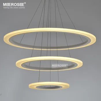 Meerosee Lighting Have The Call White Led Acrylic Pendant Light Cord Md5057 Circle Lamp Meerosee Lighting Have The Call White Led Acrylic Pendant Light Cord Md5057 Circle Lamp