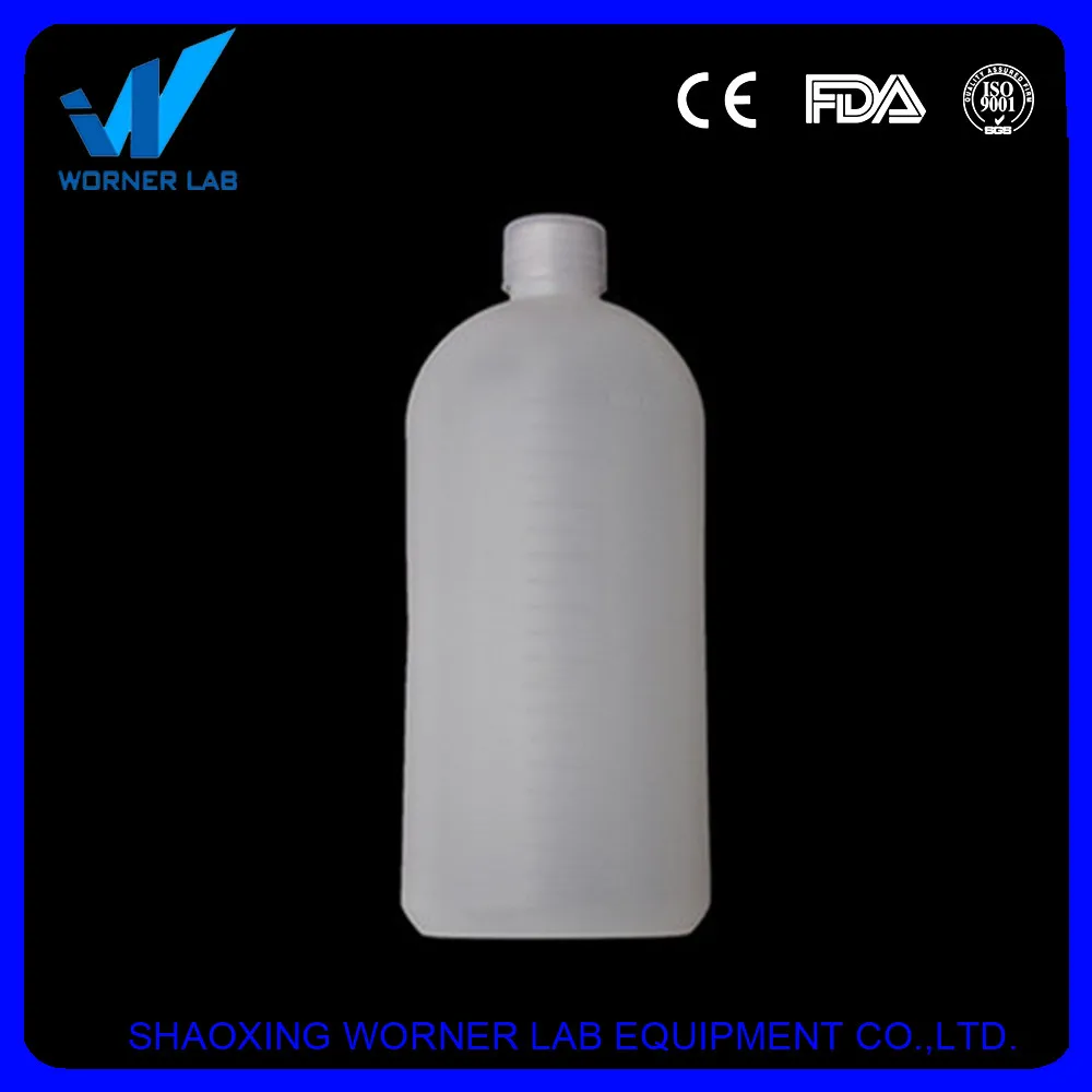Laboratory 100ml 1000ml plastic reagent bottle with narrow mouth