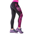 New arrive Women Running Tights 3D Star pattern print tight Black milk Cycling Sports Pants For