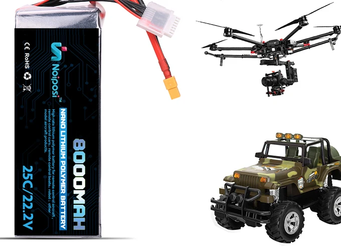 Agricultural Plant Protection UAV Drone Lipo Battery 22.2V 8000mAh with 2S 3S 4S 5S 6S