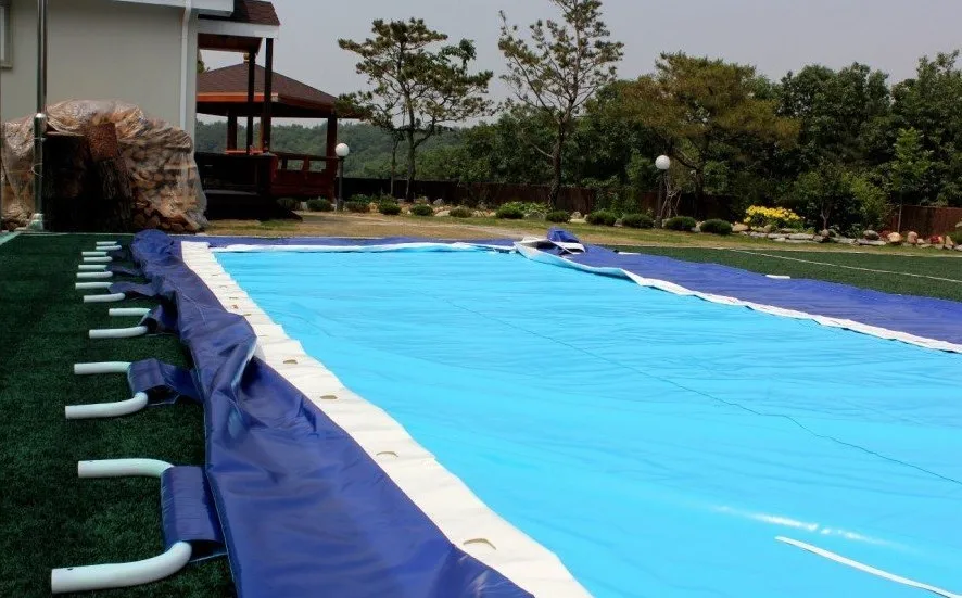mobile metal frame tarpaulin swimming pool/water park frame pool