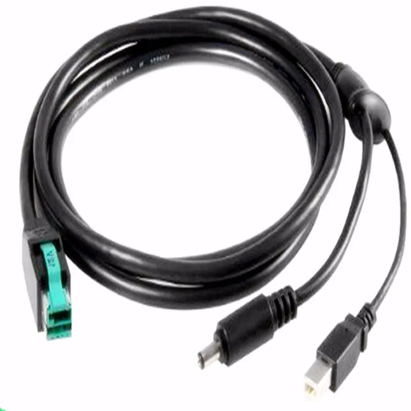 2m Poweredusb 12v To Usb B Male And 5521 Dc Plug Powered Usb Y Cable