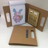 Free sample kraft packed painting set,pencil,sharpener,drawing book primary art class pencil with coloring book
