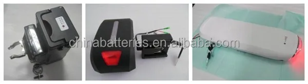36v 10ah electric bike lithium battery with rear rack case