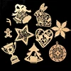 Mini Wooden Laser Cutting Chips Easter Christmas Crafts Chips Various Shape