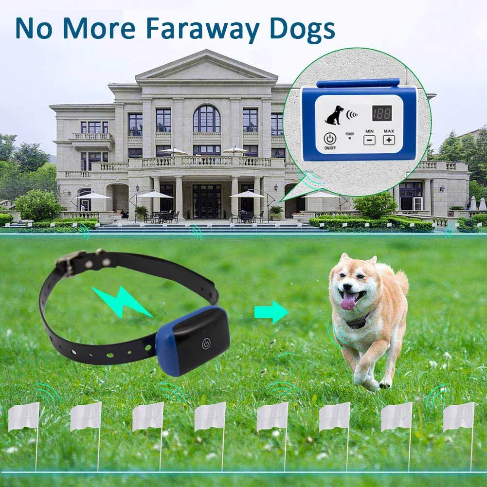 Dog Electric Fence Wireless Electric Pet Fence 300m Controlled Range