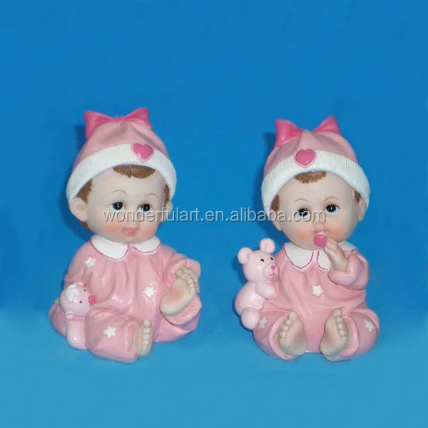 best selling lifelike polyresin baby shower figurines, carton figurine, baby shower figurines polyresin