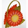 Wholesale Easter Style Felt Gift Storage Basket with Colorful Flower