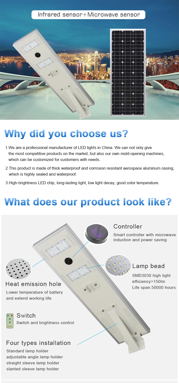 Module 25 60 80W 120 Watt Motion Sensor Integrated Solar Led Street Light Module 25 60 80W 120 Watt Motion Sensor Integrated Solar Led Street Light