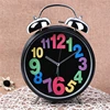 Double Bell Promotional Mini small quartz clock movement,table desk quartz alarm clock for children