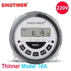 Thinner TM619 AC 220V 230V 240V Digital LCD Power Timer Programmable Time Switch