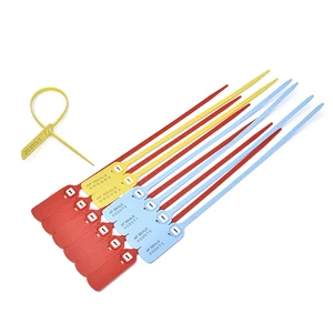 High quality Disposable Pull Tight Plastic Security Seal With Barcode