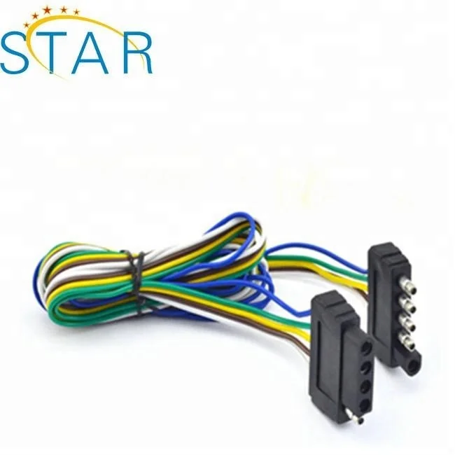 Custom 28ft Trailer Light Wiring Harness Extension 5pin Plug 18 Awg