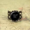 Superwholock ring If i didn't know you i would want to hurt glass Photo Cabochon ring