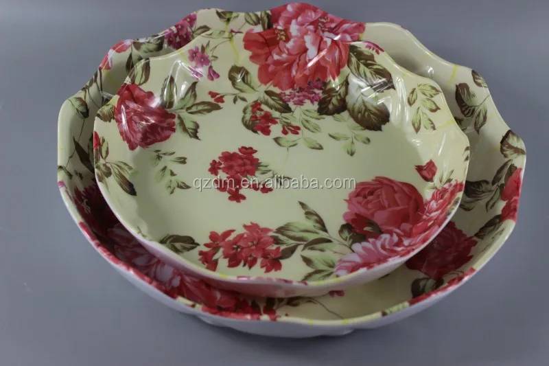 Flower Shaped Melamine Fruit Plata & Dishes