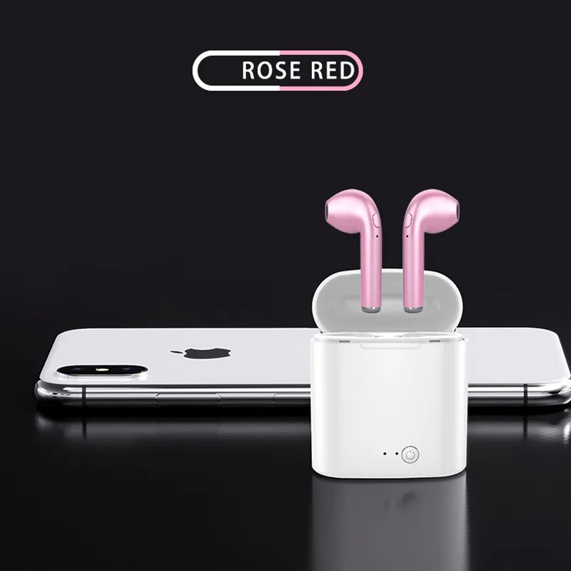 Smart Phones Support I7s TWS Bluetooth 5.0 Wireless Earphones True Stereo Earbuds Binaural Calling Headset With Charging Bin - ANKUX.COM