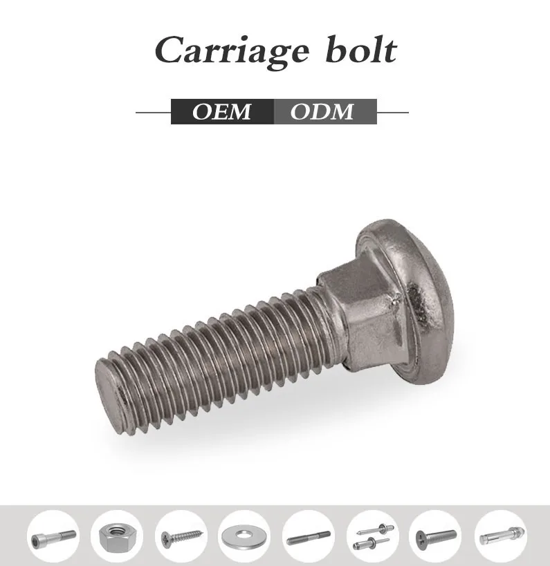 Aluminum Square Hole Long Neck M14 Chrome Carriage Bolt Din603 Buy